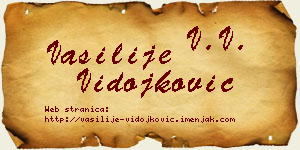 Vasilije Vidojković vizit kartica